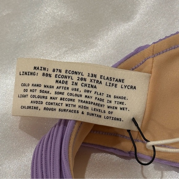 Zulu And Zephyr Signature Halter Bikini Top Adjustable Lavender Purple Size 4 - Picture 11 of 14